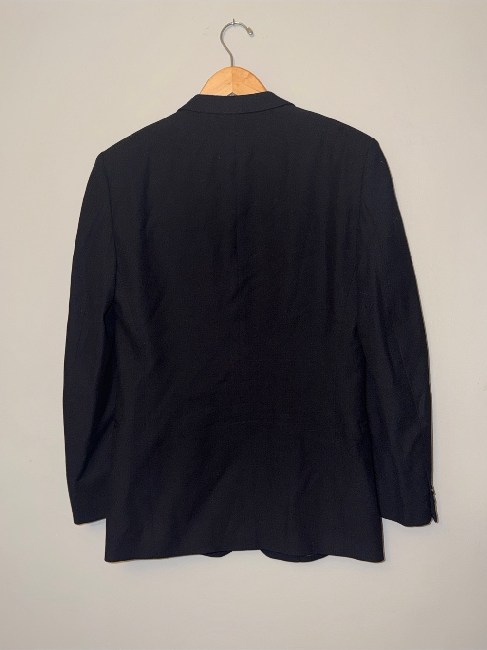 Emporio Armani Black Tailored Blazer Women’s M Longline Career Wool Blend - Picture 2 of 8